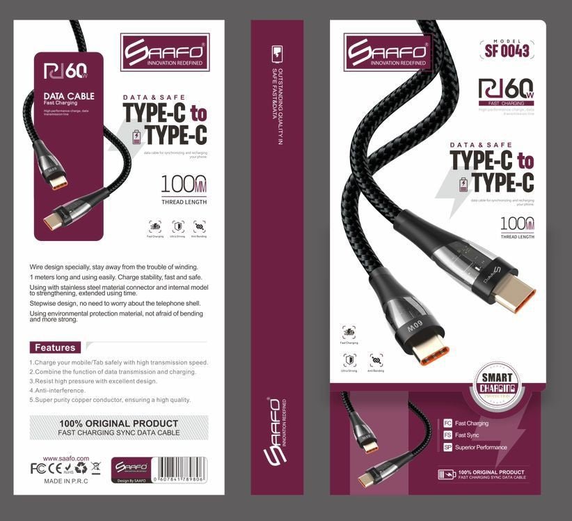 SAAFO TYPE-C TO TYPE-C 100MM