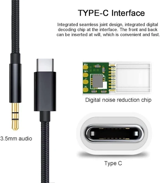 SAAFO 1000MM TYPE-C TO 3.55MM AUX CABLE