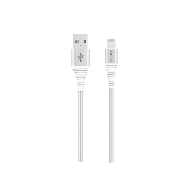 LEVORE WHITE 1000MM 12W LIGHTNING TO USB