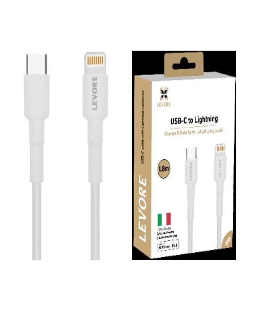 LEVORE WHITE USB A TO TYPE-C 1000MM